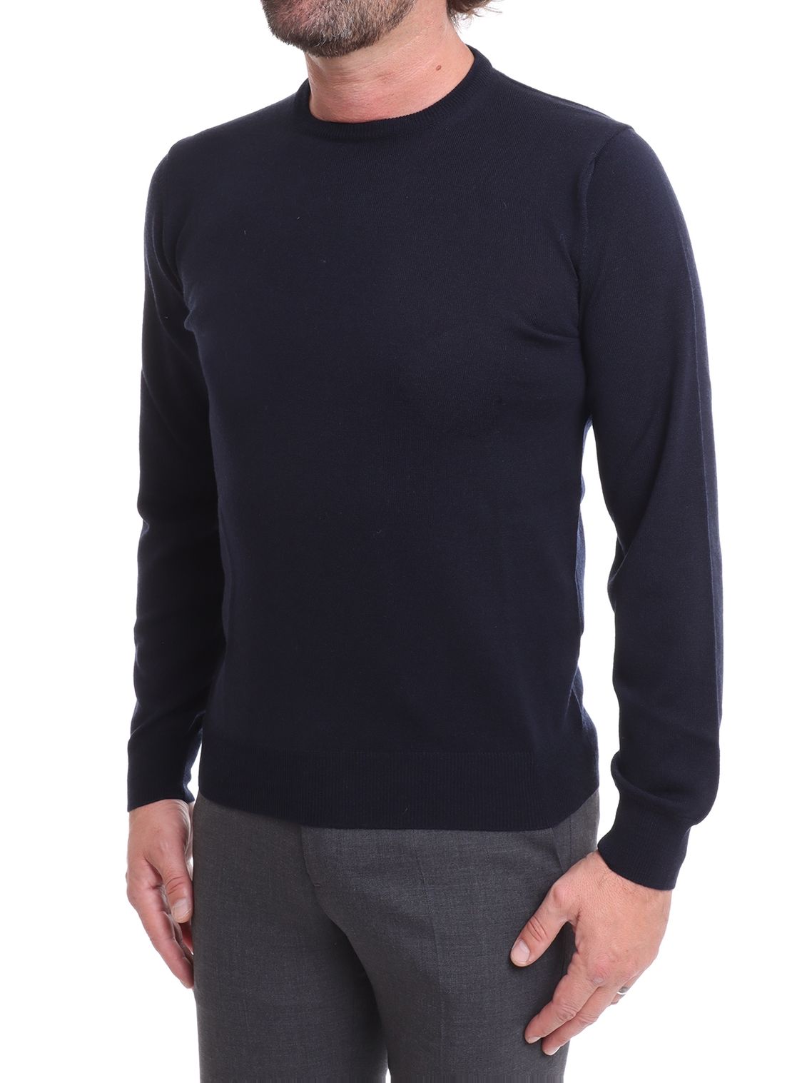 100% Merino Wool Crewneck Blue