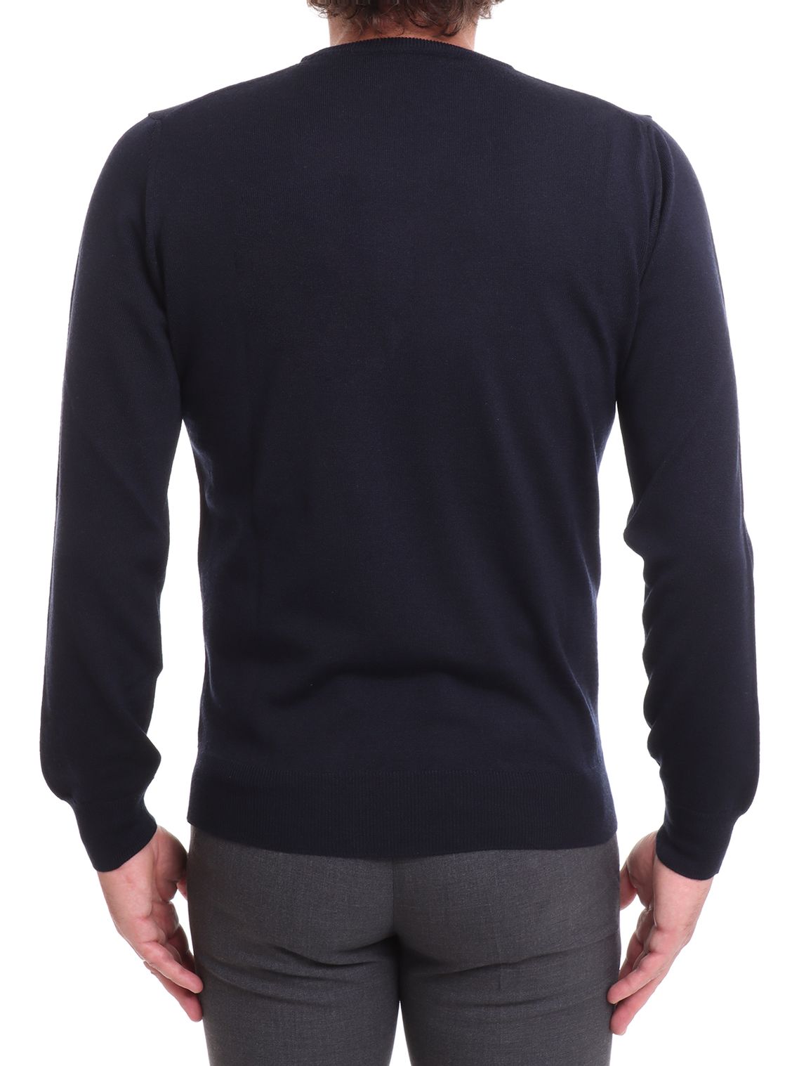100% Merino Wool Crewneck Blue