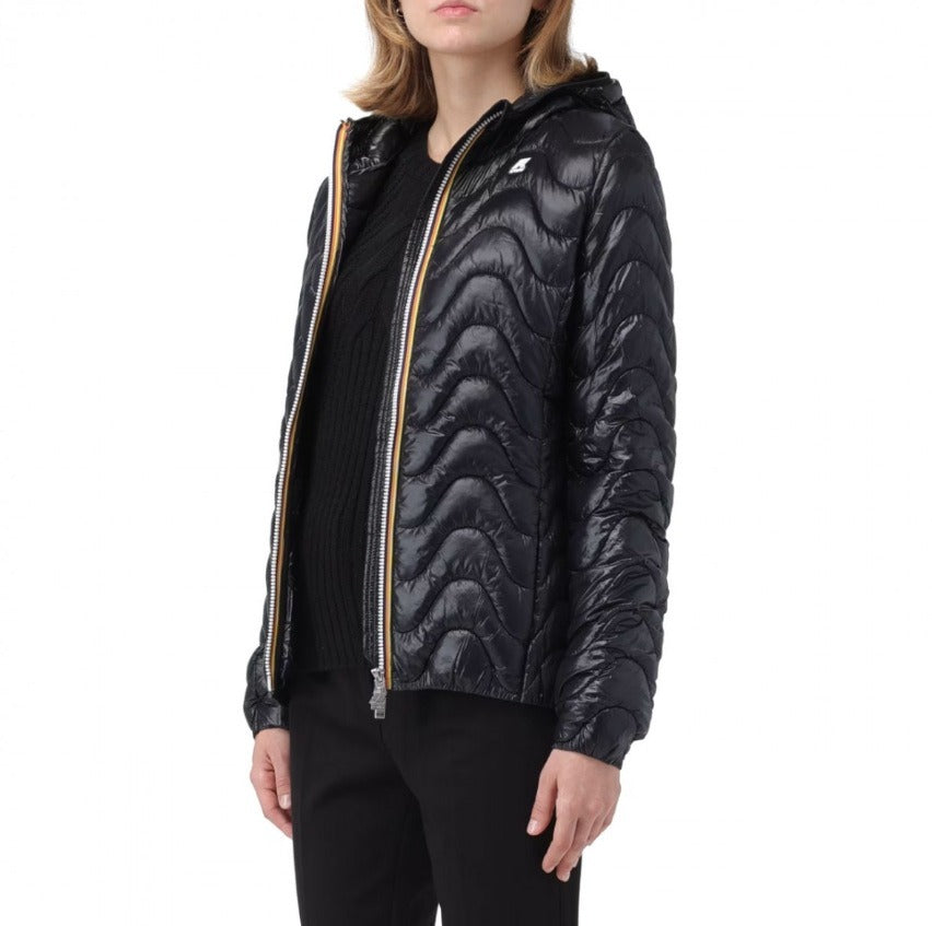 k way madlaine quilted warm black pure giubbino k5126jw usy