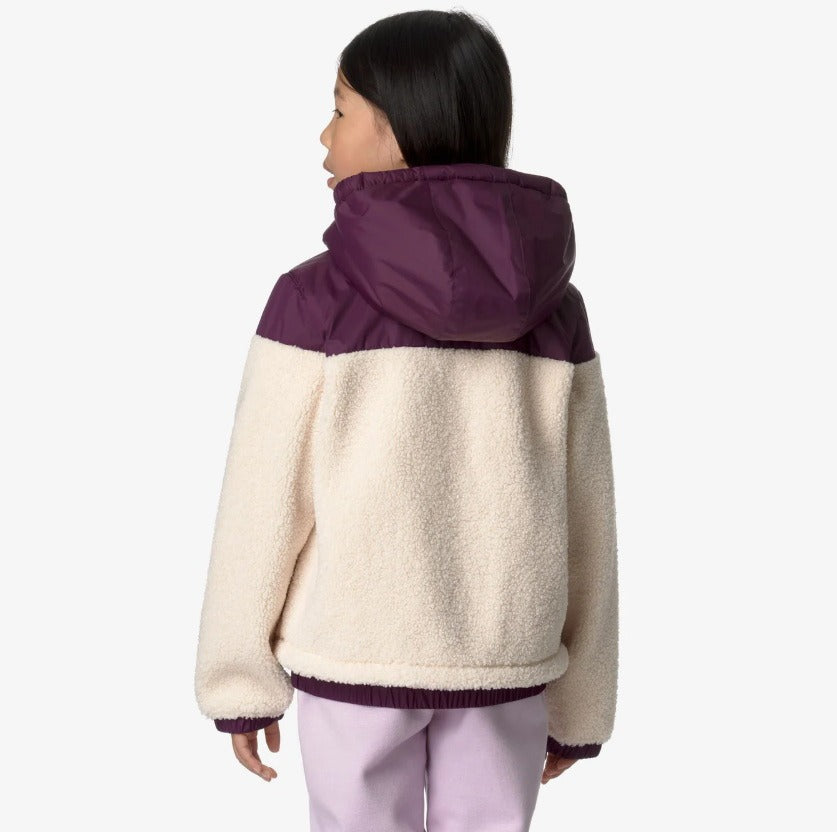 k way p jildaz orsetto ecru violet dk purple giubbino k3124lw d0n