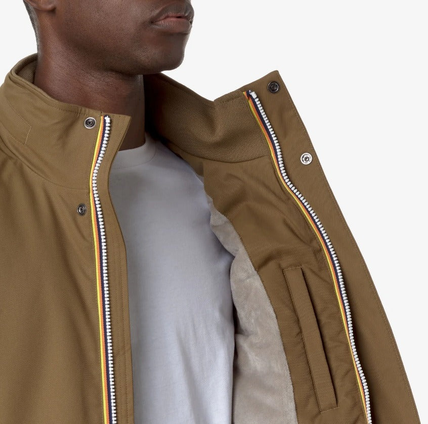 k way amaury twill marmotta brown c beige g giubbino k8133ew as6