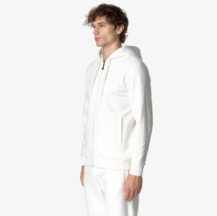 k way anthony heavy fleece white gardeniat felpa k8133iw x42