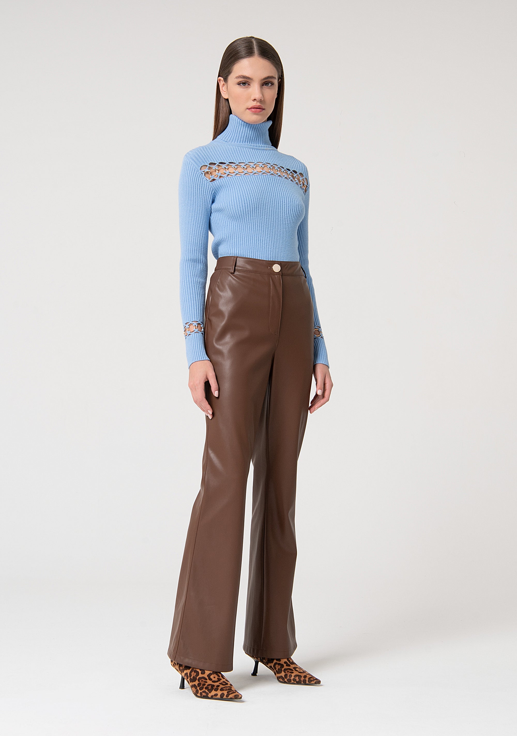 Boot Cut Pants Chocolate