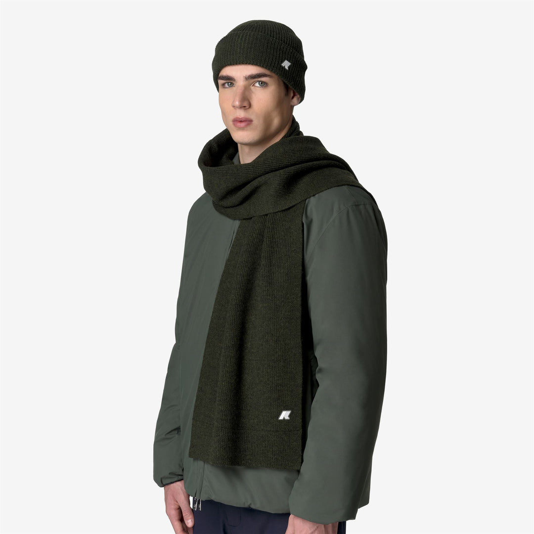 Etienne Cardigan Stich Wool Green Blackish Melange
