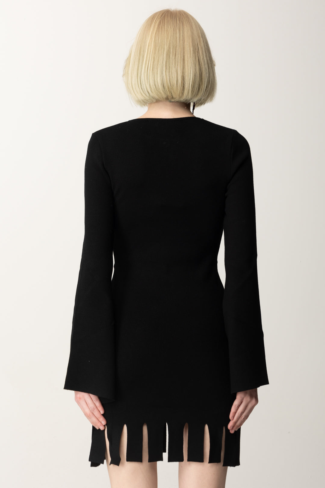 Black Panelled Short Dress