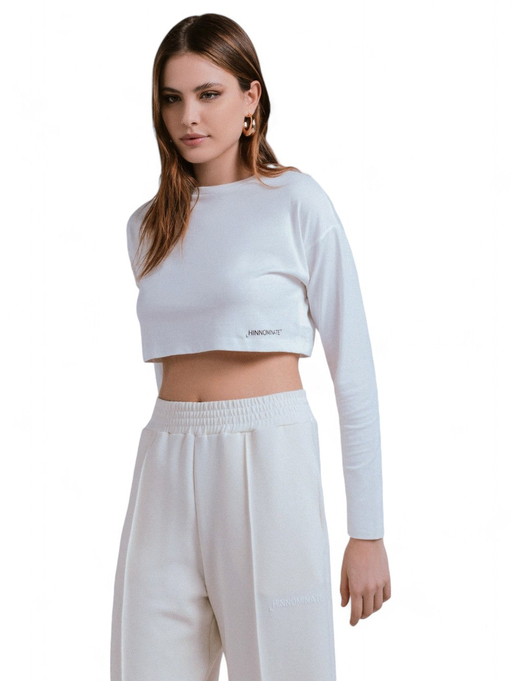 White Jersey Crop Top