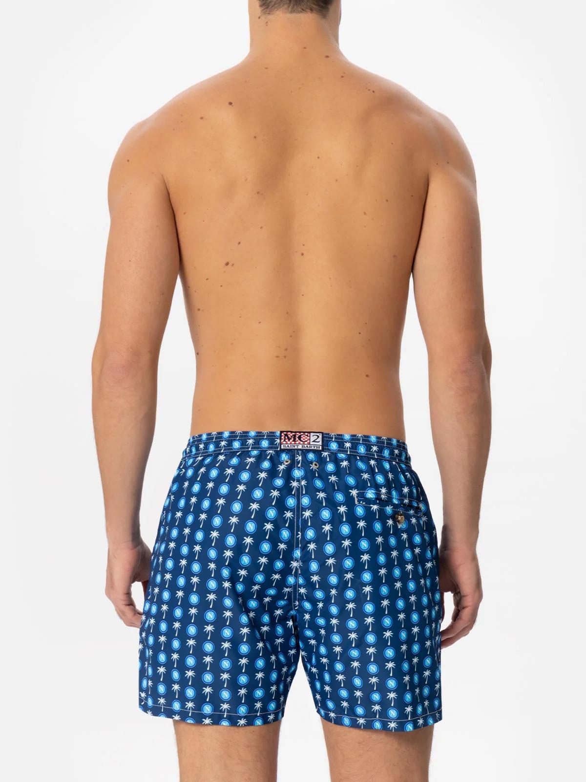Costume da bagno da uomo in tessuto leggero con stampa logo Napoli | SSC NAPOLI EDIZIONE SPECIALE LIG0003 09601D MC2 SAINT BARTH