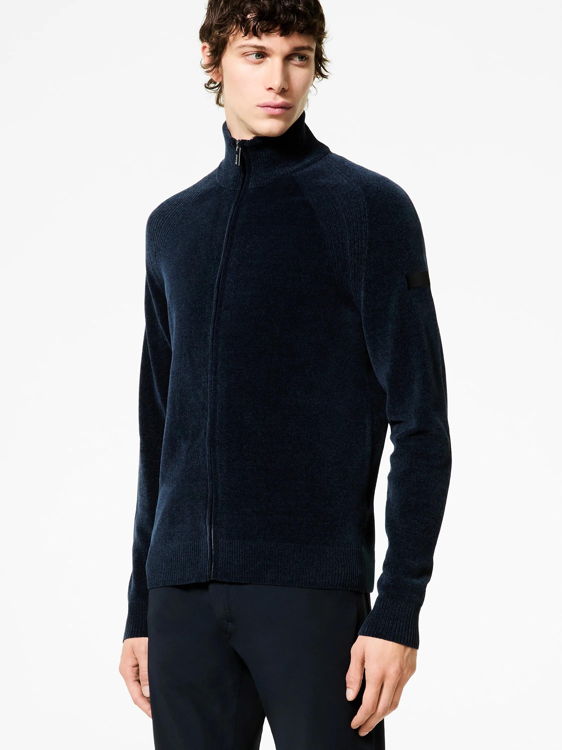 RRD Velvet Full Zip Knit Blue Black W25134 60 RRD