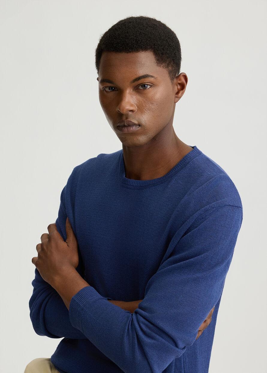 Maglia Liu-Jo in lino e cotone Blu Lapis