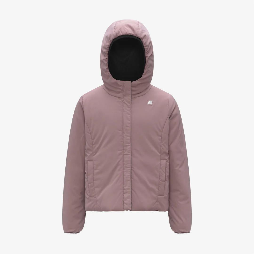 P. LILY ST WARM REVERSIBLE<BR/>BLACK PURE-ROSE PINKISH K71339W BBM K-WAY
