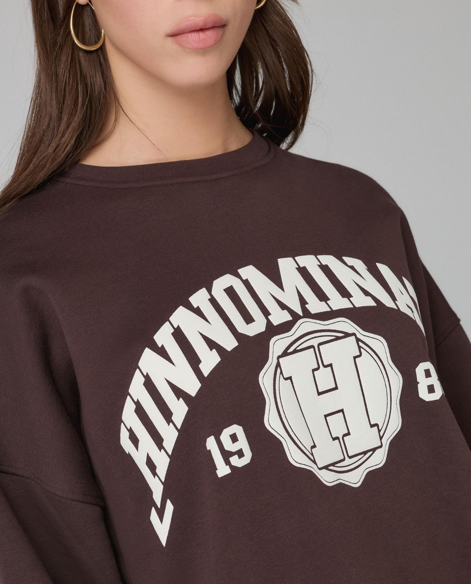 Felpa Paricollo Over College Moro HMABW02070-TMTF0012 MA03 HINNOMINATE