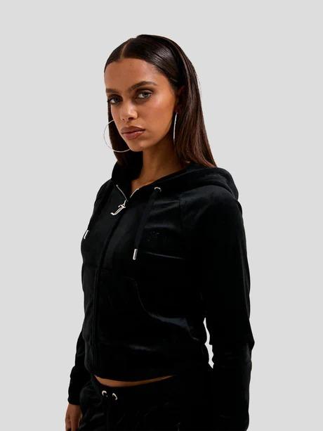 JUICY COUTURE<BR/>W MADISON OUTLINE HOODIE BLACK-BLACK VIJH70698WPF J00 JUICY COUTURE