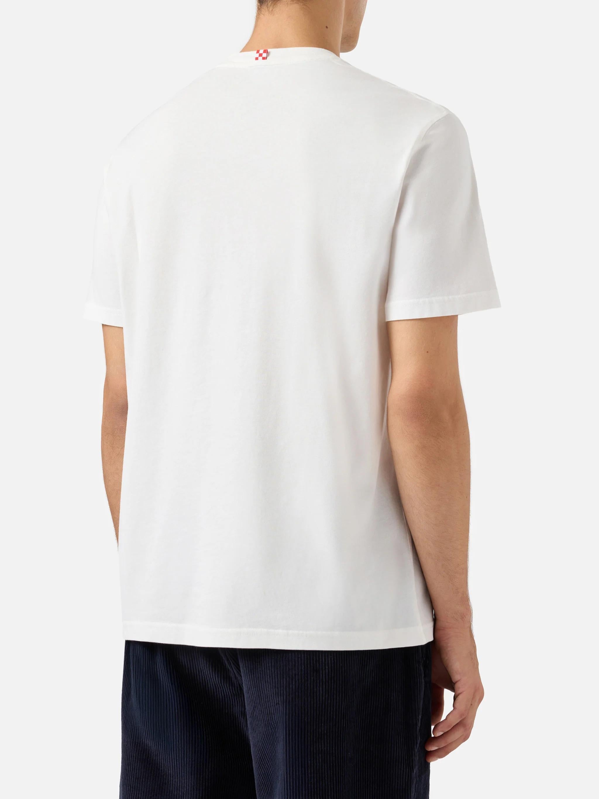 T-shirt Arnott Warm in cotone invernale con stampa flock locandina film | VACANZE DI NATALE SPECIAL EDITION ARN0004 03032I MC2 SAINT BARTH