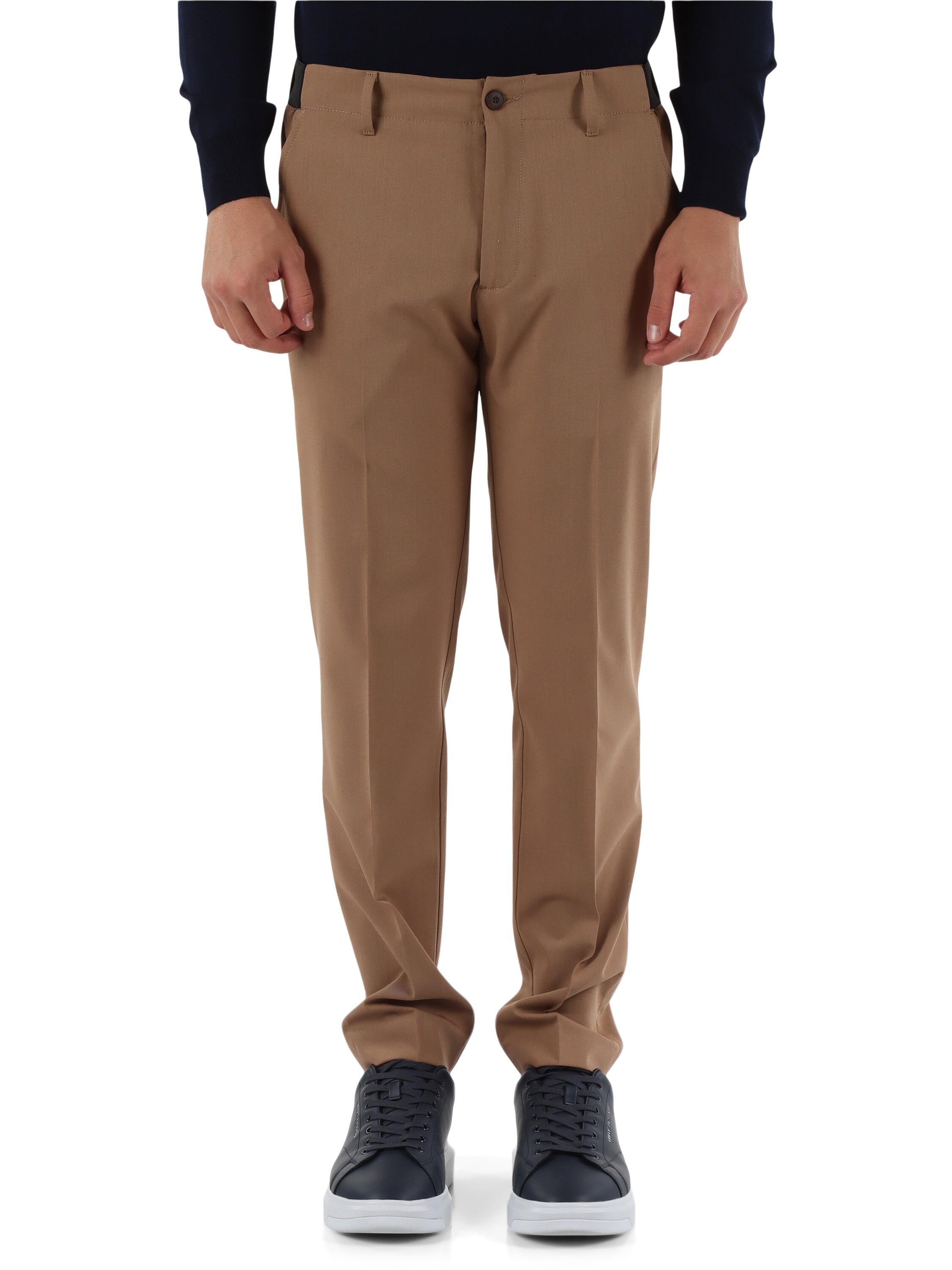 DANIELE ALESSANDRINI<BR/>Pantaloni slim fit PORTOFINO in misto lana CAMEL DA1FW26P007 470 DANIELE ALESSANDRINI