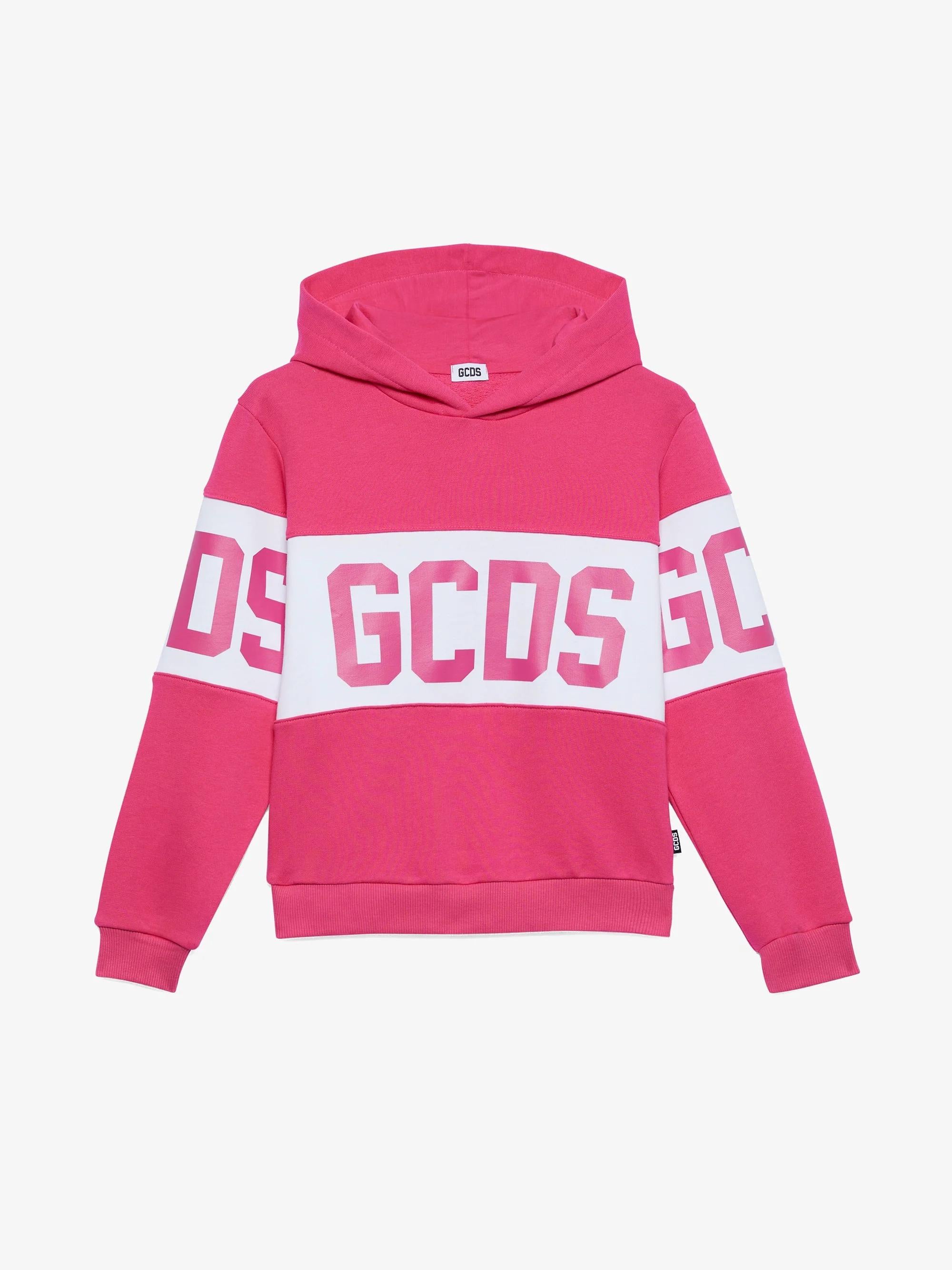 Felpa con cappuccio Band Logo fucsia B2JU1926BA2 59 GCDS