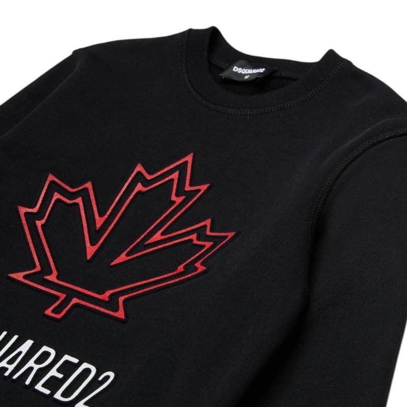 Black Slouch Fit Crewneck Sweatshirt
