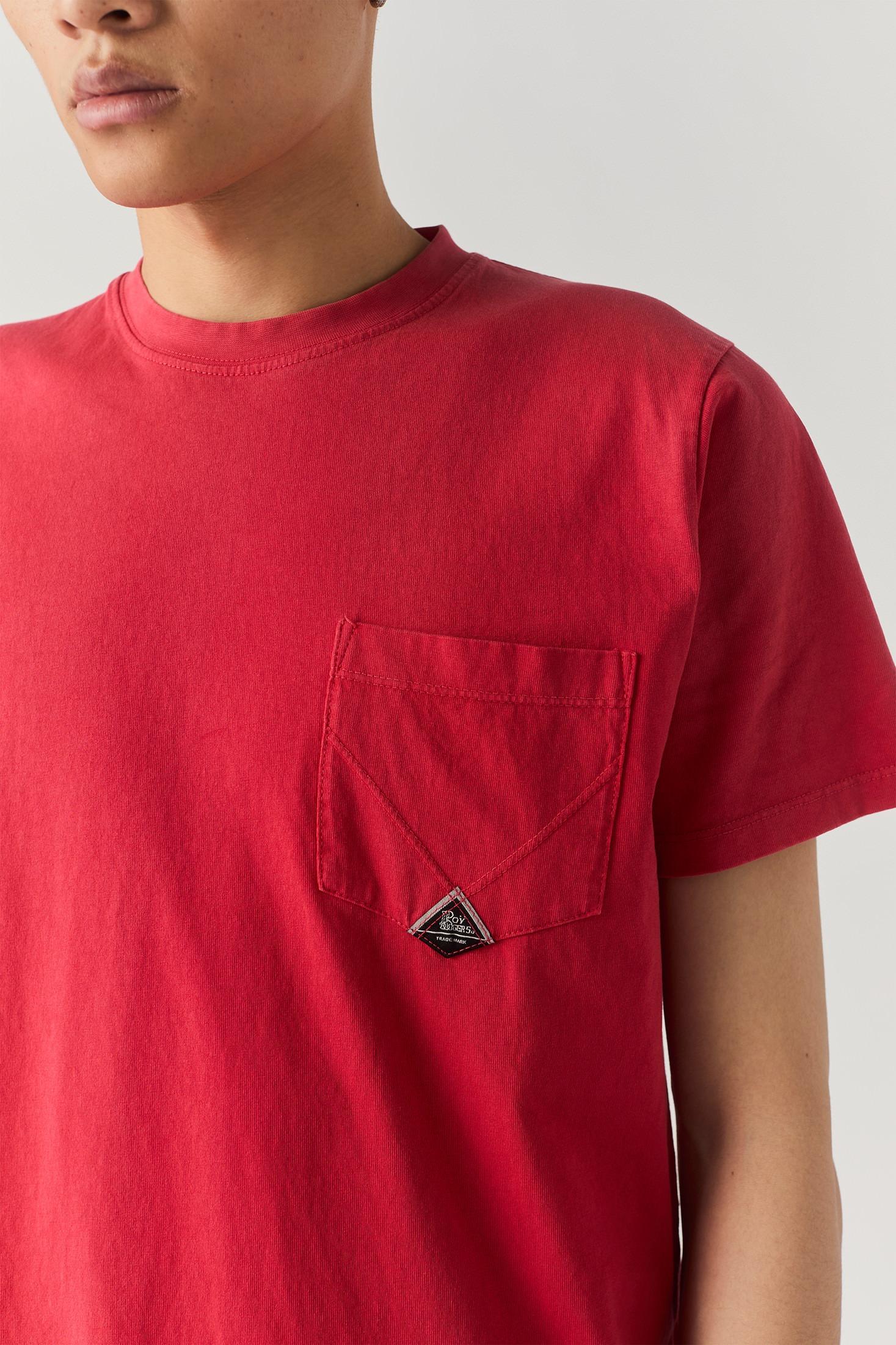 T-SHIRT ROY ROGER'S POCKET IN JERSEY CORAL