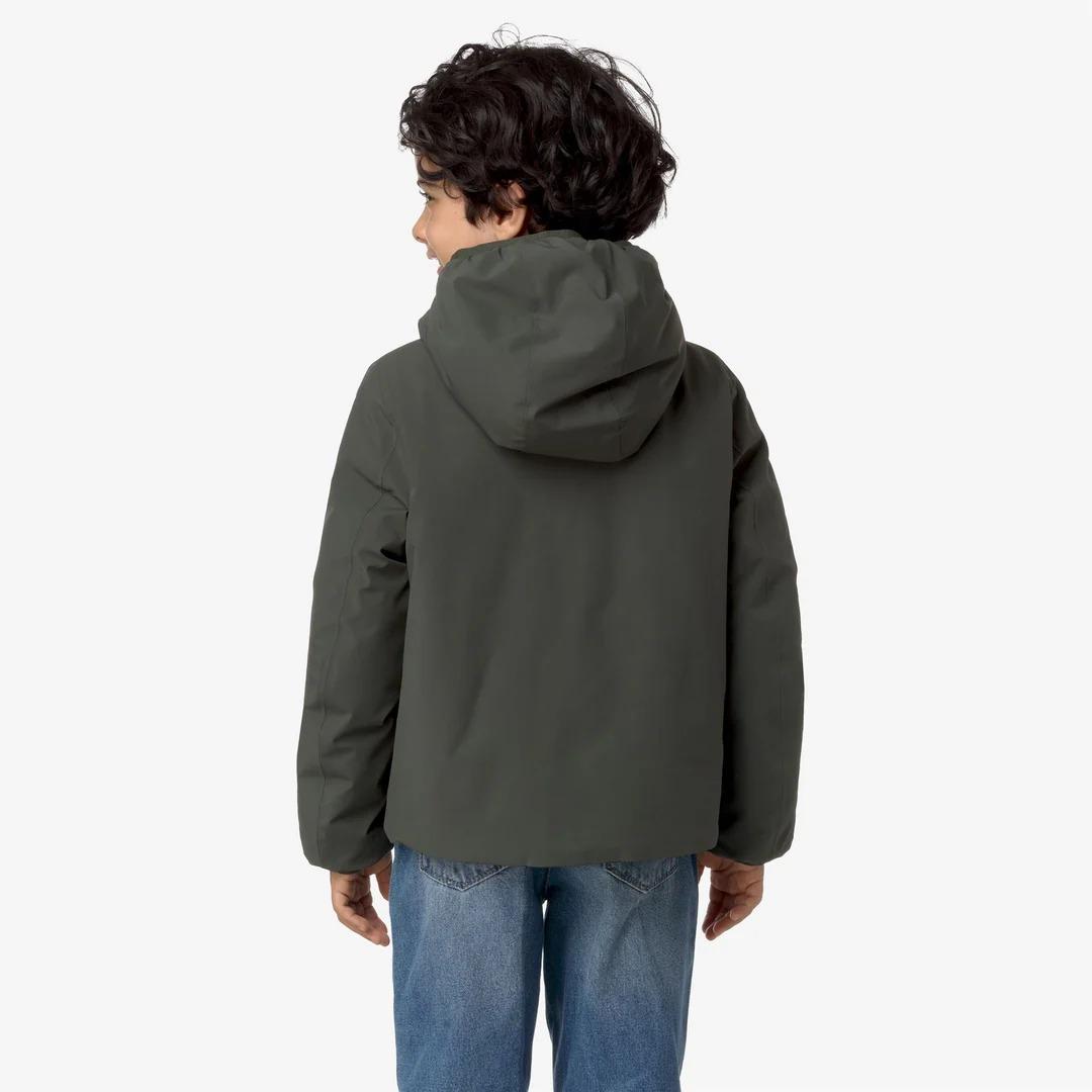 P. JACK ST WARM REVERSIBLE<BR/>GREEN BLACKISH-BLACK PURE K71337W* AGQ K-WAY