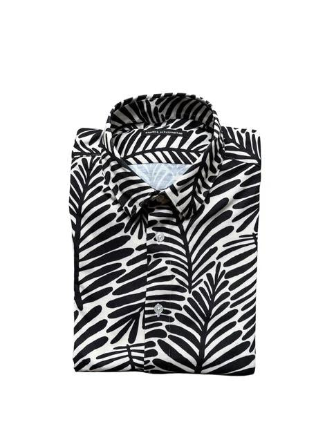 DANIELE ALESSANDRINI C102 CAMICIA IN PUNTO MILANO MOTIVO JUNGLE DA1F26C102 974 DANIELE ALESSANDRINI
