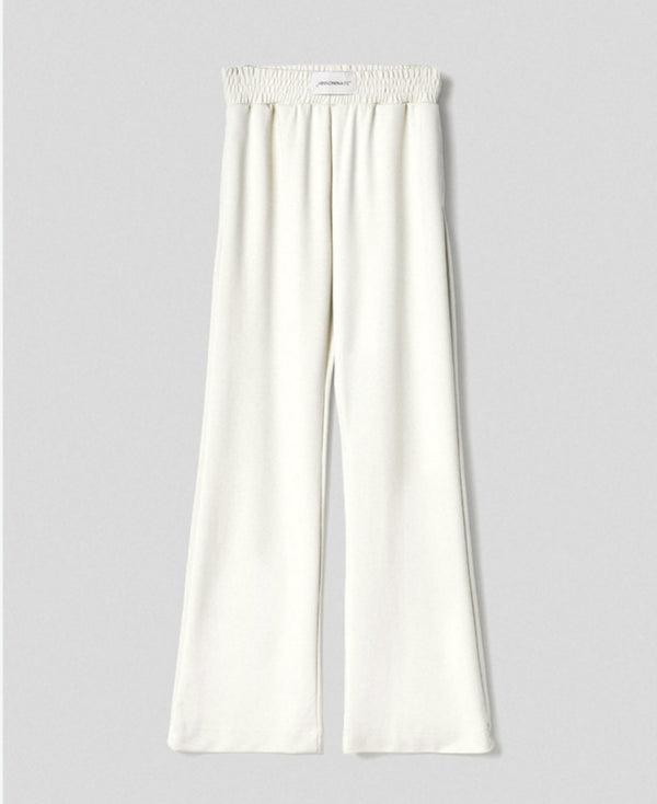 HINNOMINATE Pantalone in modal dritto con cinto alto Off white