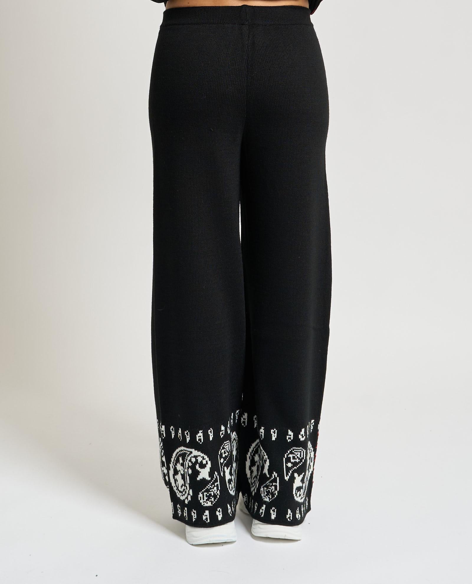 Pantaloni donna Gaelle Paris con stampa GAABW07204-MBFI0001 NE01 GAELLE