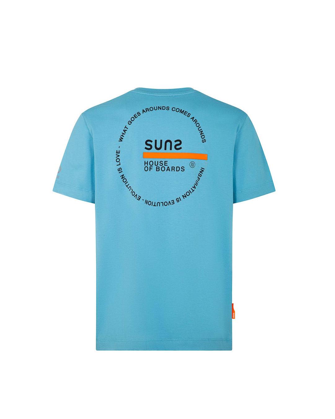 T-shirt Uomo SUNS Paolo Line TSS51010U Turchese