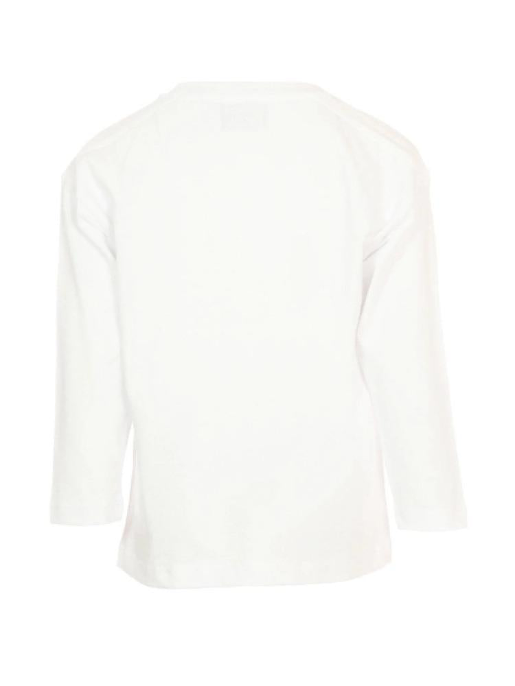 John Richmond t-shirt kids/junior a maniche lunghe bianca con logo a contrasto RBA25016TS WHITE Richmond kids