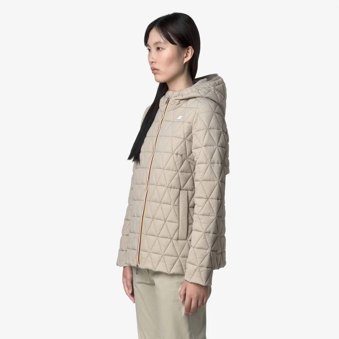 MADLAINE DIAMOND QUILTED WARM<BR/>BEIGE CASHMERE K2136FW XP2 K-WAY