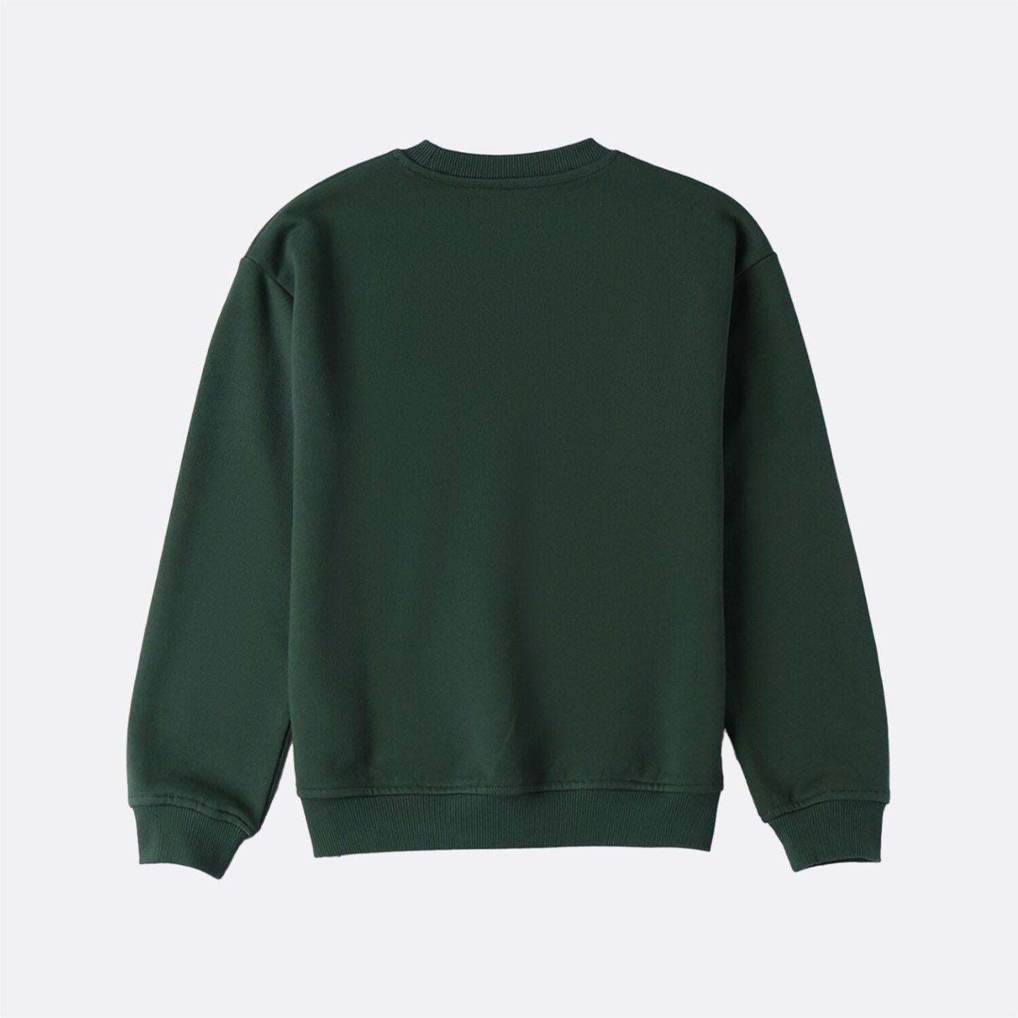Felpa girocollo pocket university green RRU90098CN67XXXX C0127 ROY ROGER'S