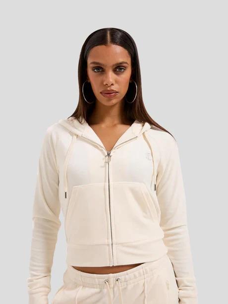 JUICY COUTURE<BR/>W MADISON OUTLINE HOODIE BIANCA VIJH70698WPF J23 JUICY COUTURE