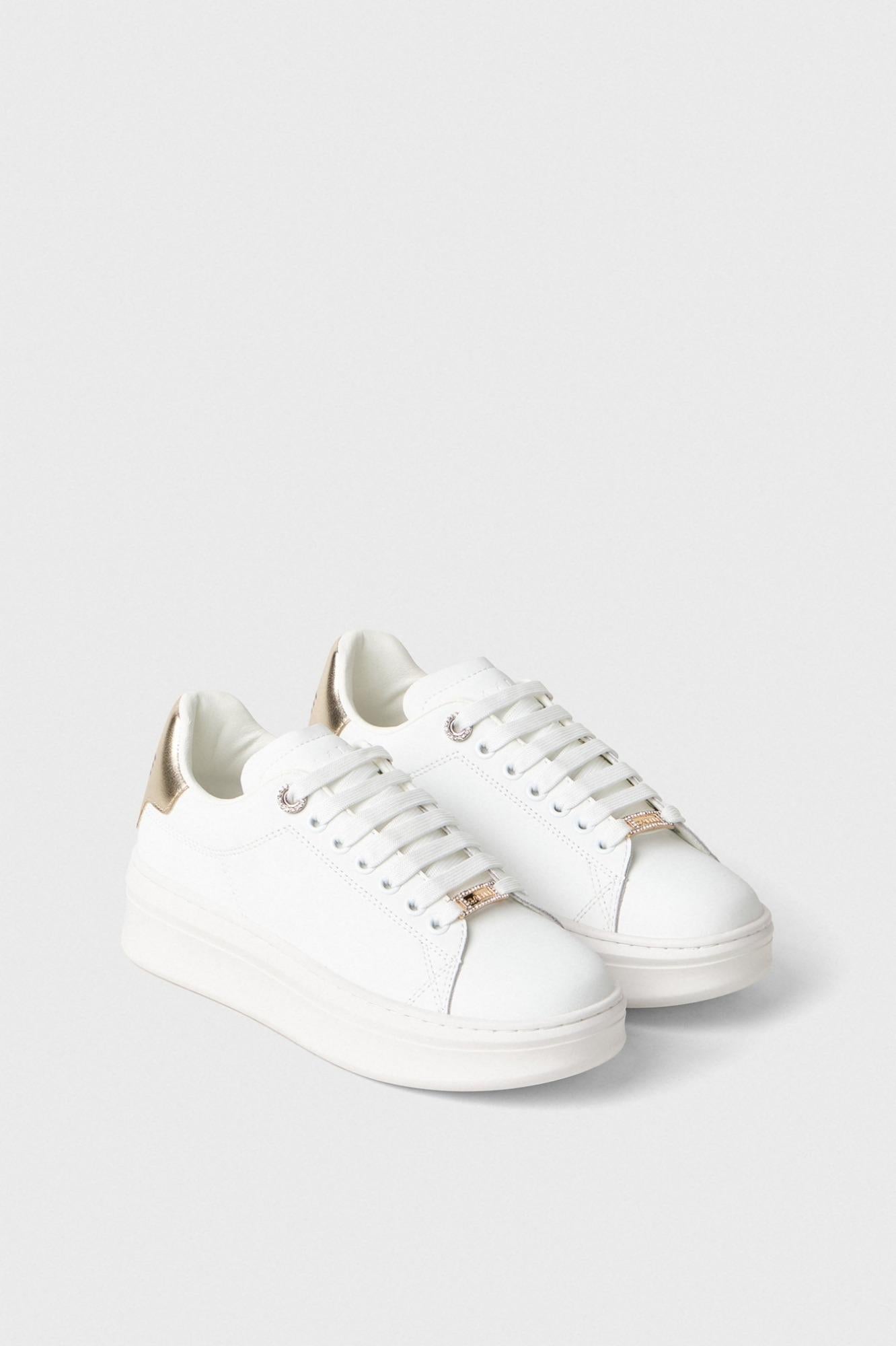 Sneaker Addict Passalaccio In Strass E Tallone In Laminato Oro - Gaëlle Paris GACAW01452-MTFI0014 OR01 GAELLE