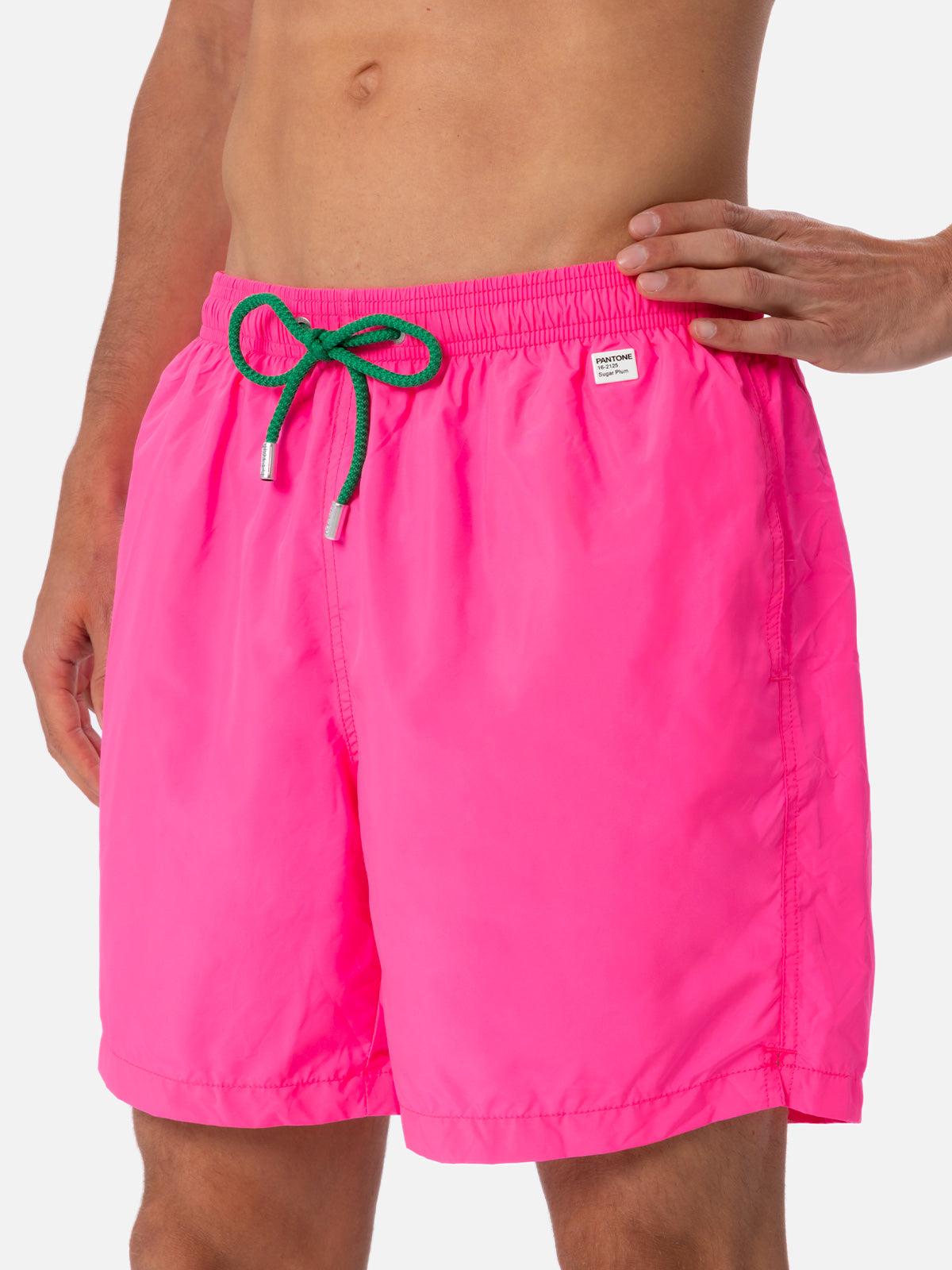 Costume da bagno da uomo in tessuto leggero rosa fluo Lighting Pantone