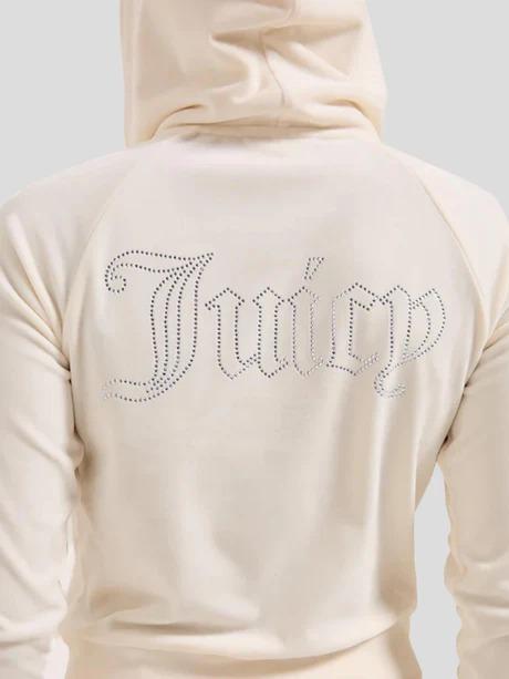 JUICY COUTURE<BR/>W MADISON OUTLINE HOODIE BIANCA VIJH70698WPF J23 JUICY COUTURE
