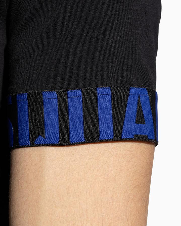 Round Neck T-shirt Dsquared2 Nera Con Elastico Sul Braccio