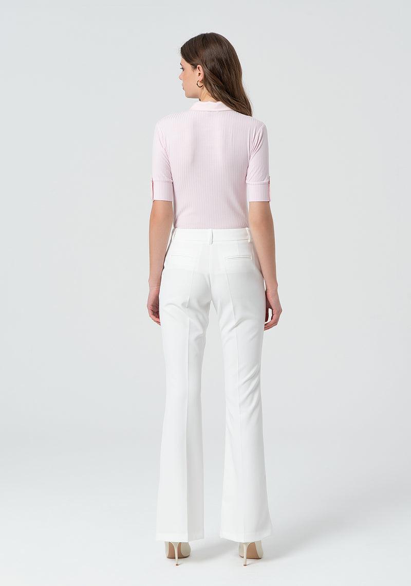 Pantalone bootcut con vita regolare