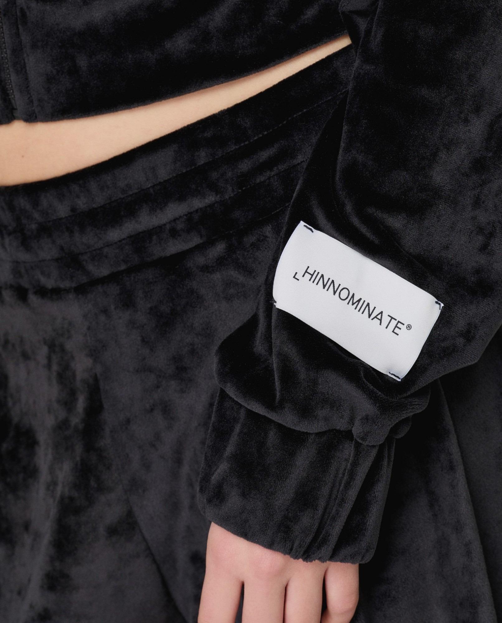 Giacca Cappuccio In Ciniglia Con Pences Alla Balza Nero HMABW02047-PTTS0100 NE01 HINNOMINATE