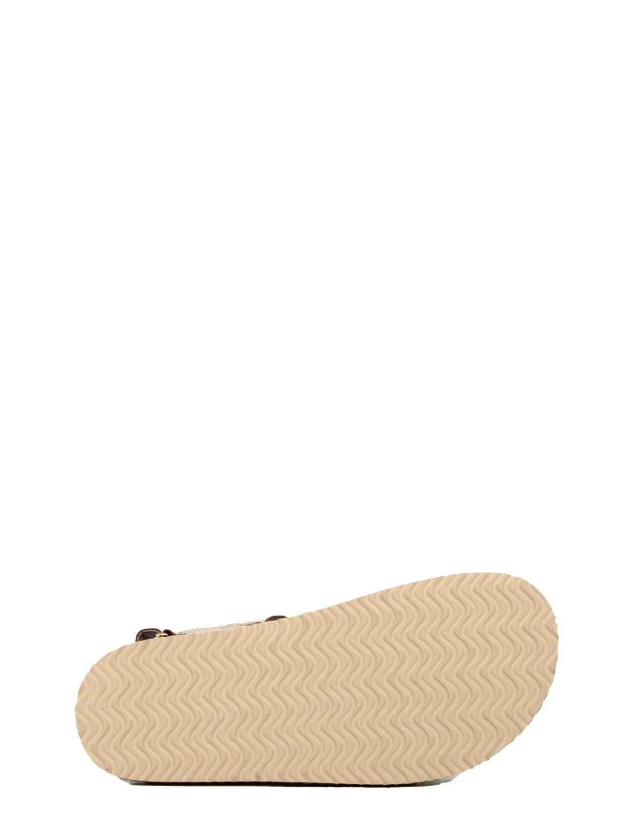 Rope Sandal Whit Back Strap Metallic Lizard Gold