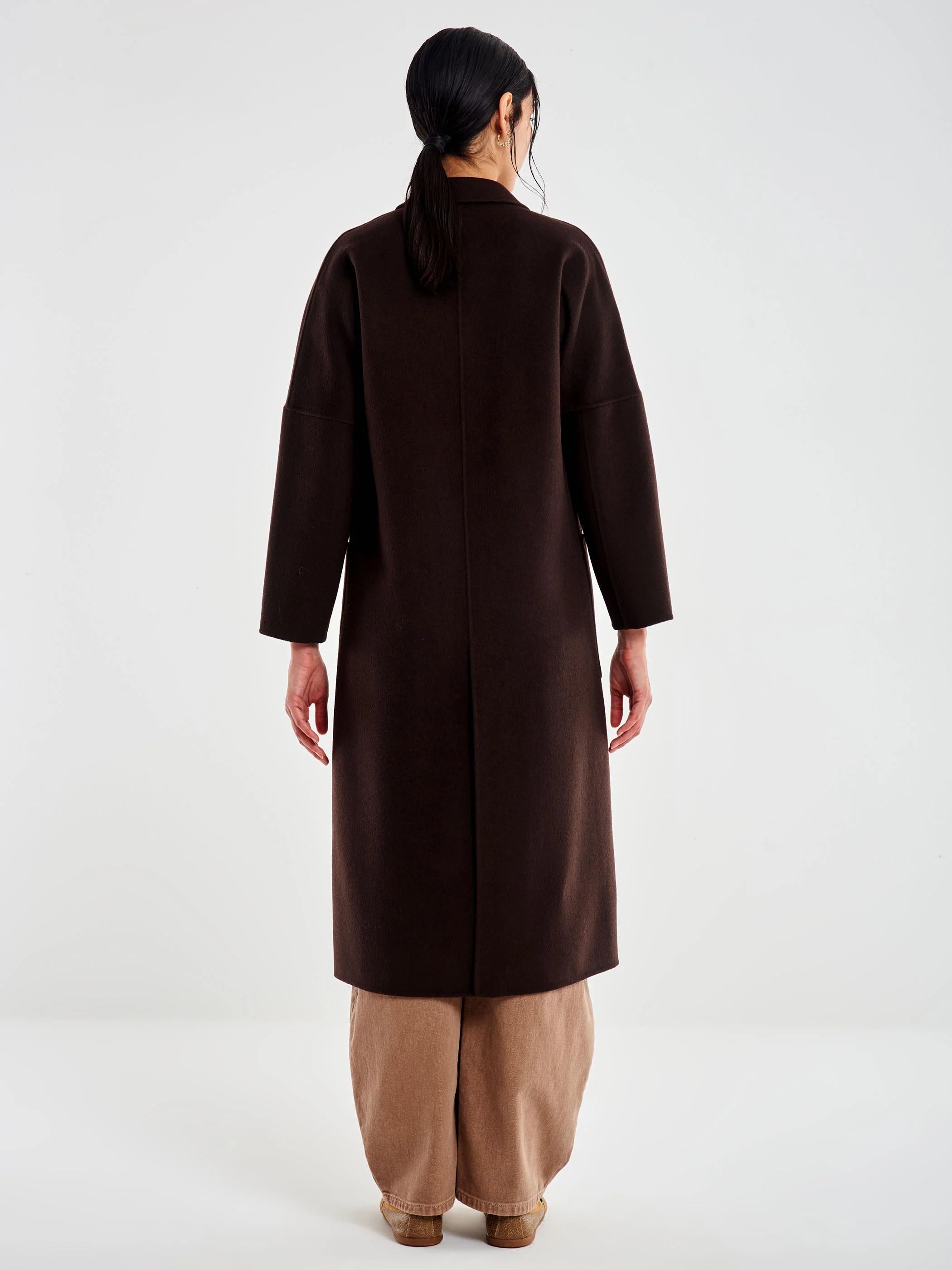 Cappotto Doppiopetto Basic Lungo TF0001 MARRONE VICOLO
