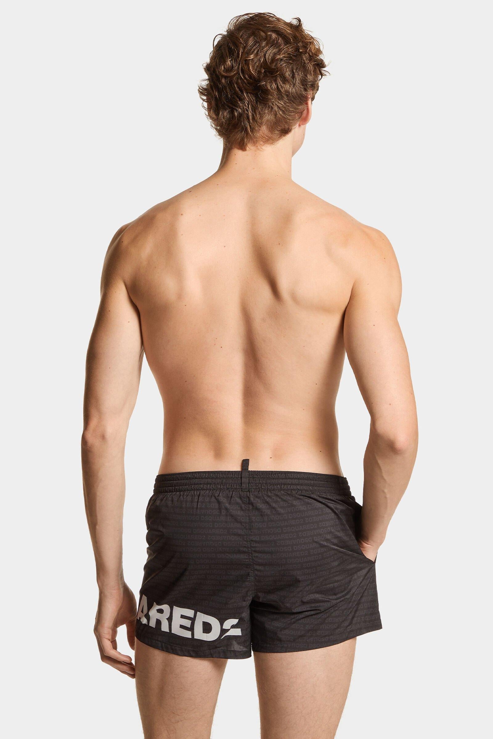 Dsqured2 black midi boxer swimsuit