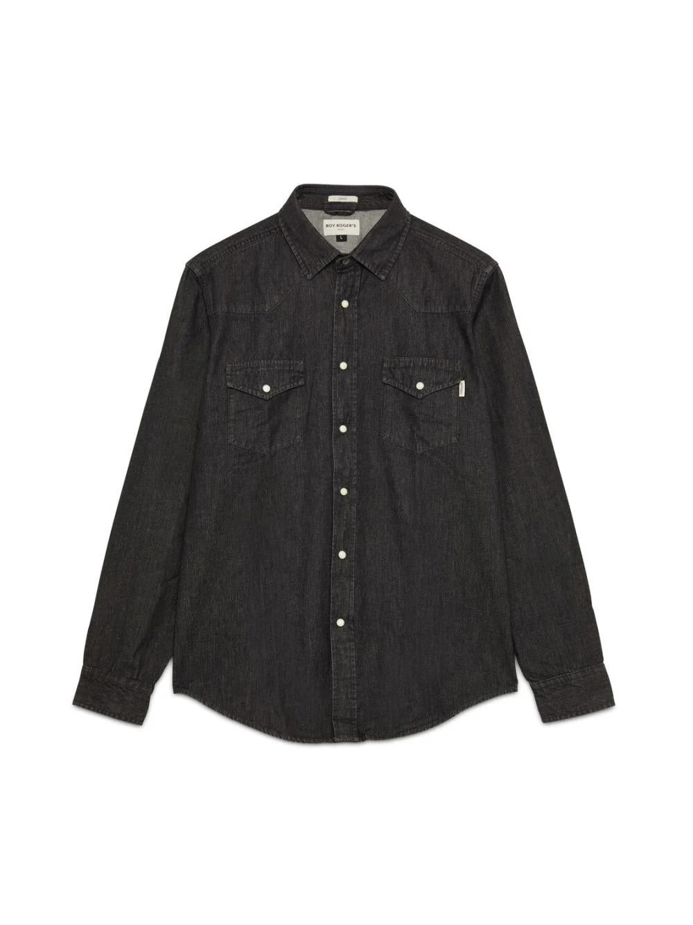 Roy Roger's Camicia martin denim black dark wash RRU400CP202866 C0999 ROY ROGER'S