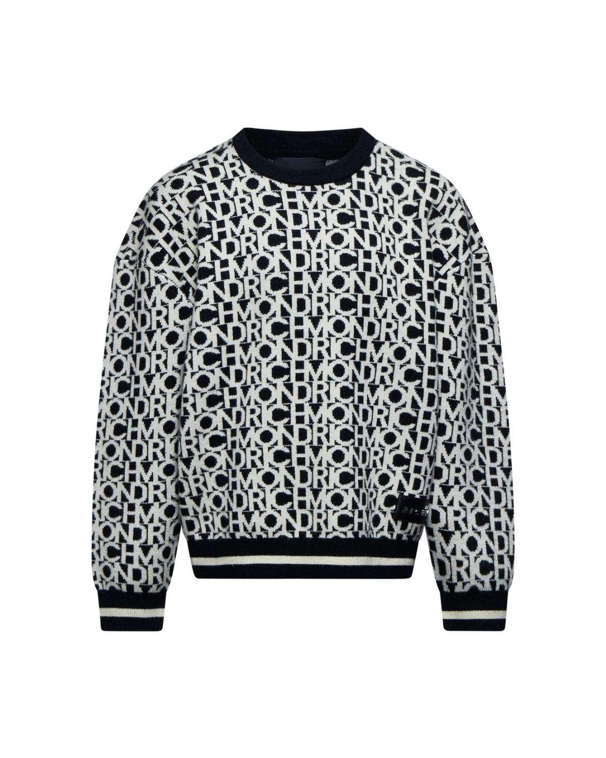 Felpa con stampa all-over RBA25042MA LETTERING Richmond kids
