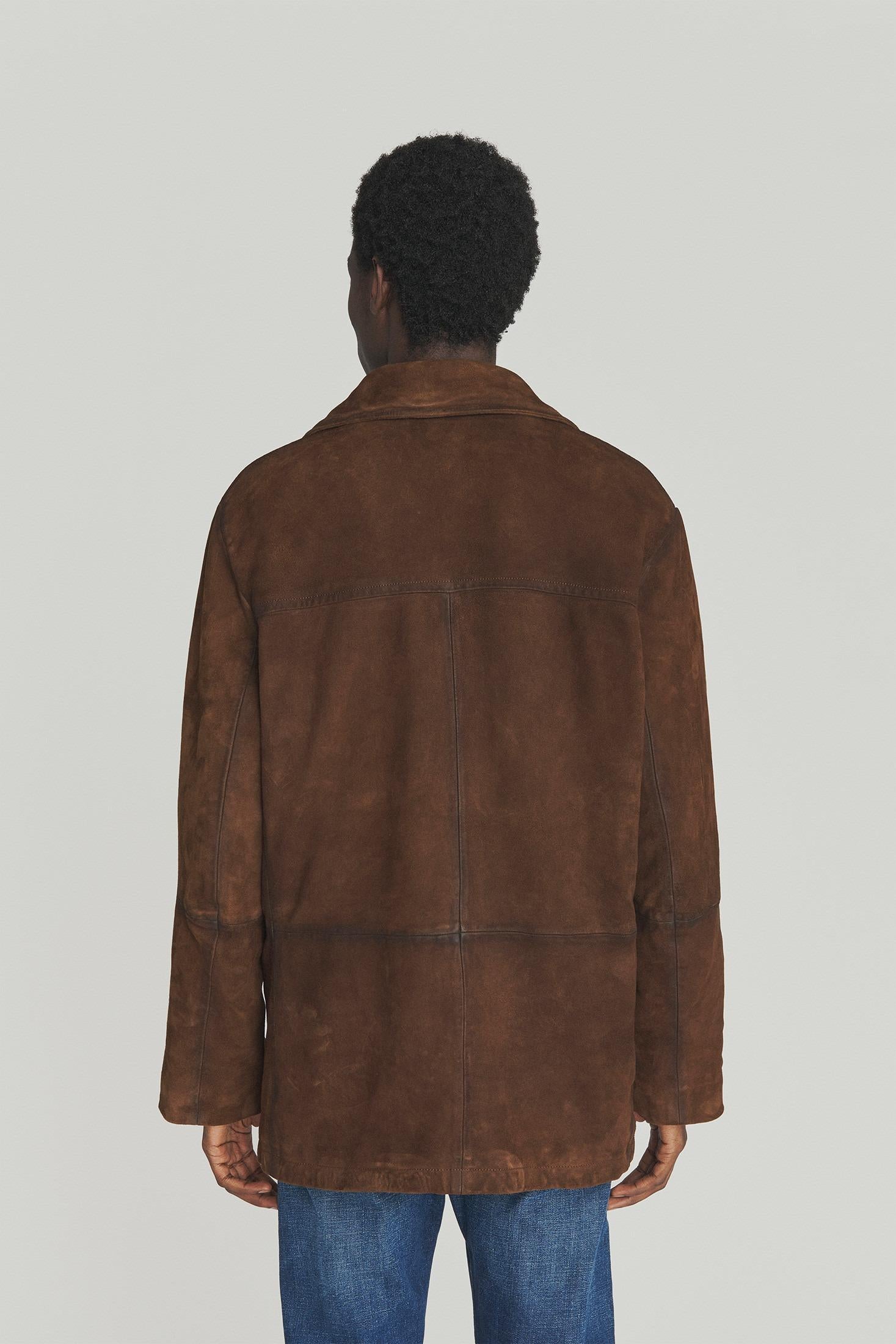 Roy Roger's peacoat suede vintage wash TOBACCO RRU248CK45XXXX C0008 ROY ROGER'S