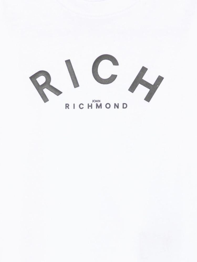 John Richmond t-shirt kids/junior bianca con logo lettering a contrasto RBA25188TS WHITE Richmond kids
