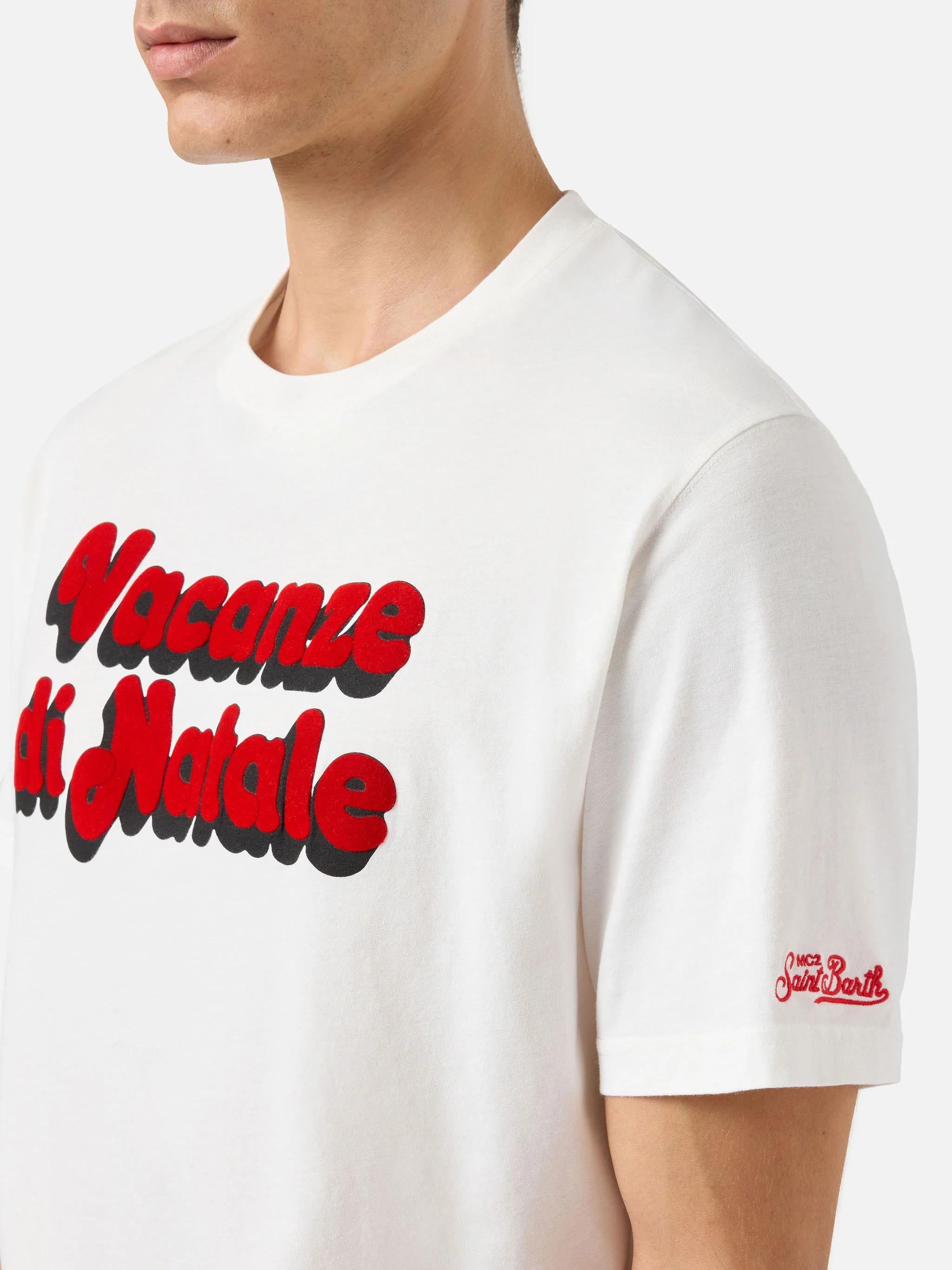 T-shirt Arnott Warm in cotone invernale con stampa flock locandina film | VACANZE DI NATALE SPECIAL EDITION ARN0004 03032I MC2 SAINT BARTH