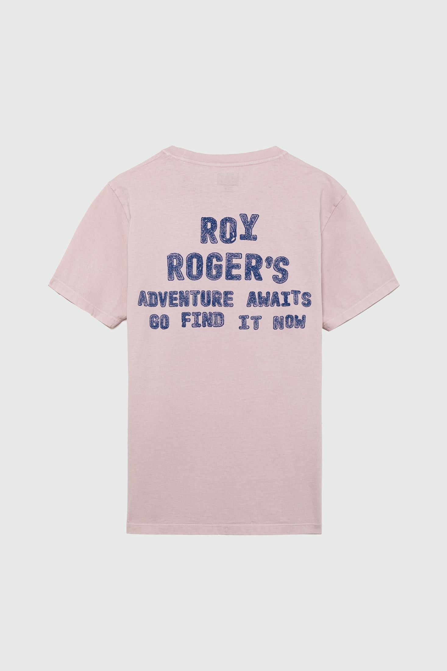T-shirt Roy Roger's man jersey adventure stone dye Rosa