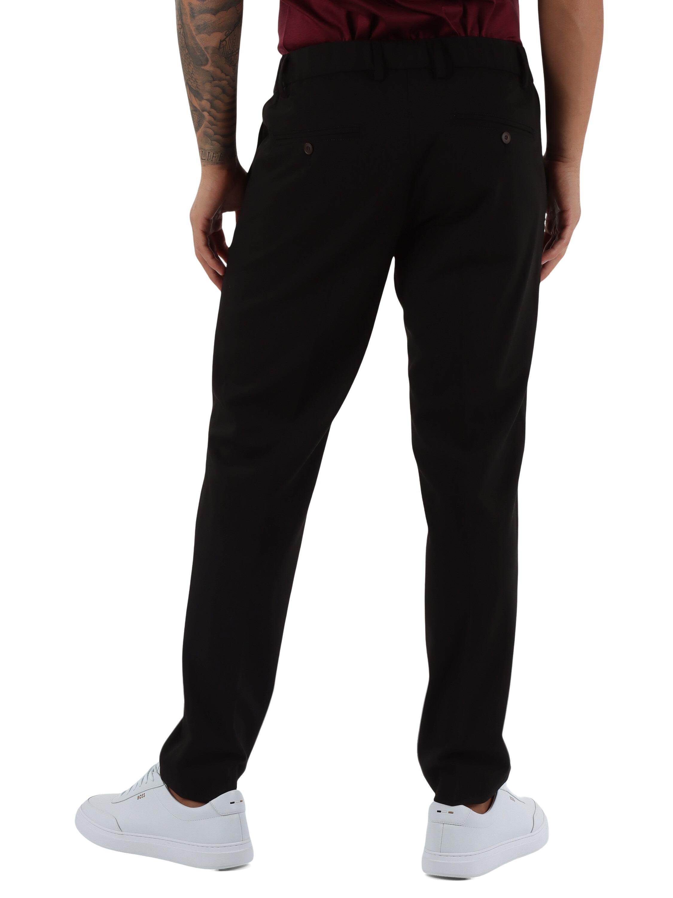 DANIELE ALESSANDRINI<BR/>Pantaloni slim fit PORTOFINO in misto lana NERO DA1FW26P007 101 DANIELE ALESSANDRINI