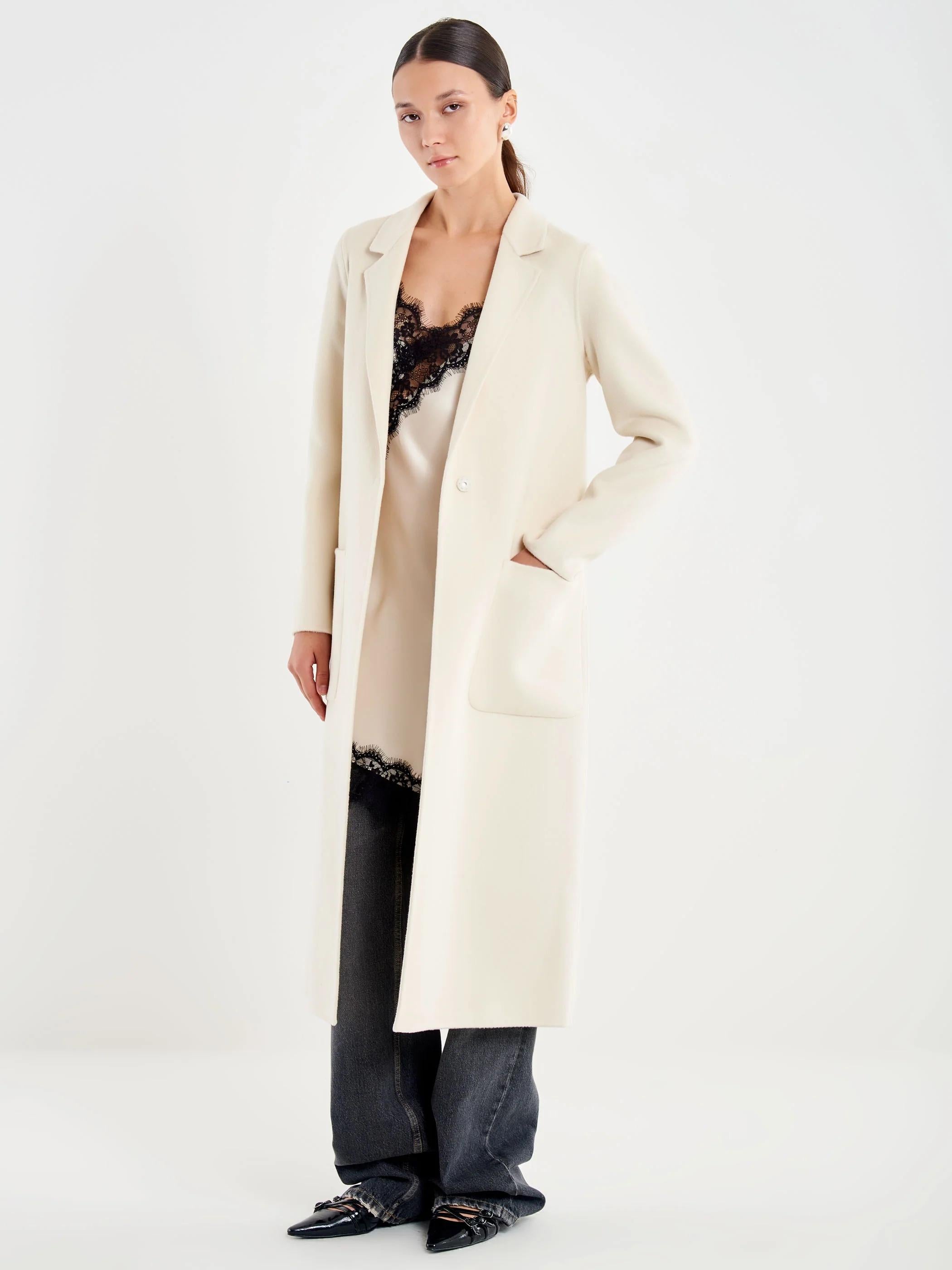 Cappotto Basic Monopetto panna TF0002 PANNA VICOLO