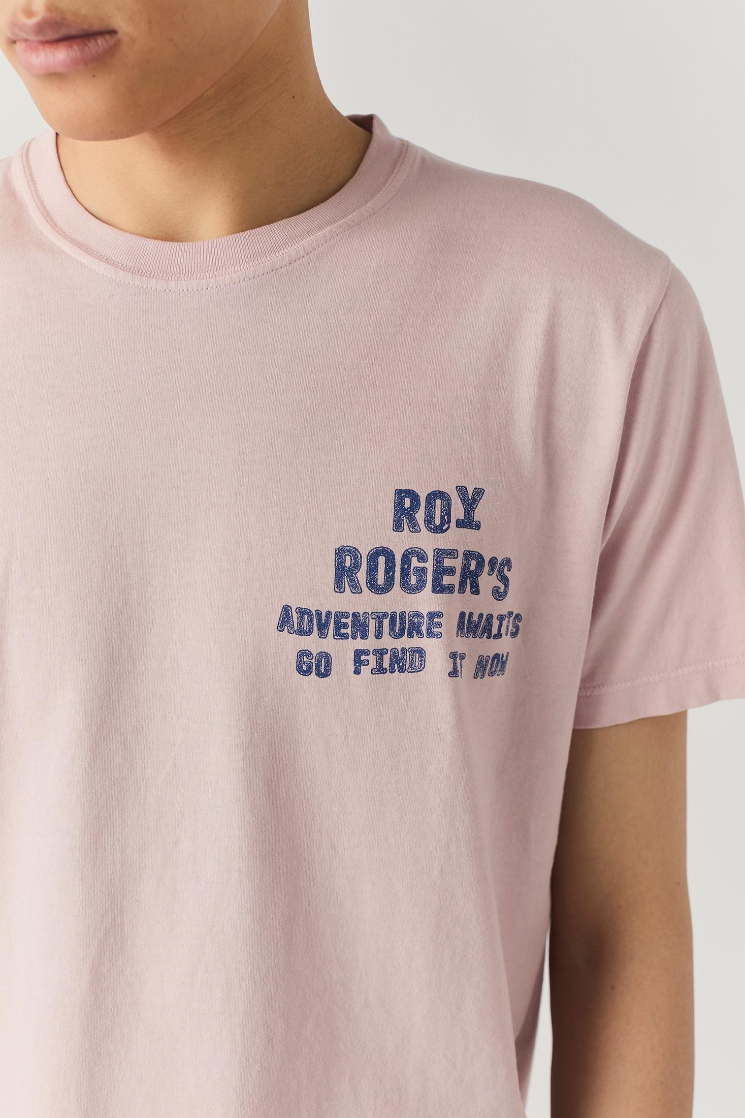 T-shirt Roy Roger's man jersey adventure stone dye Rosa