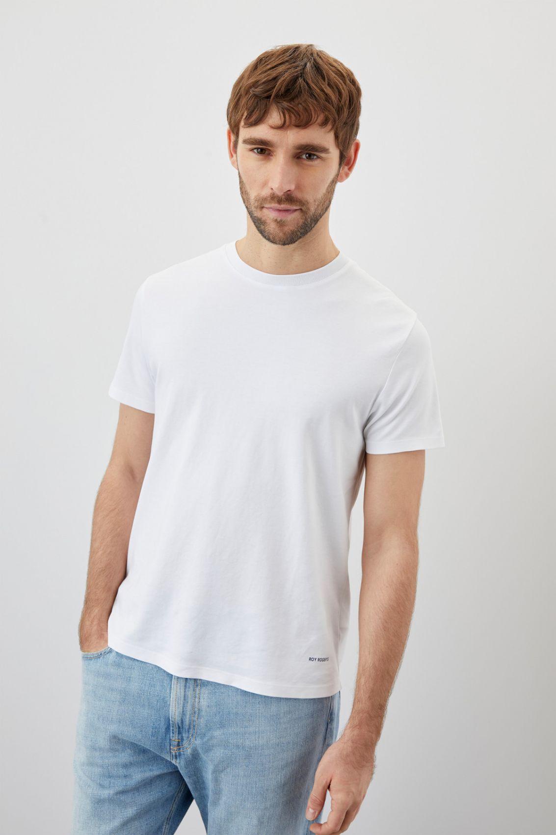 T-Shirt Supima Jersey Bianca RRU90157CG060569 C0014 ROY ROGER'S