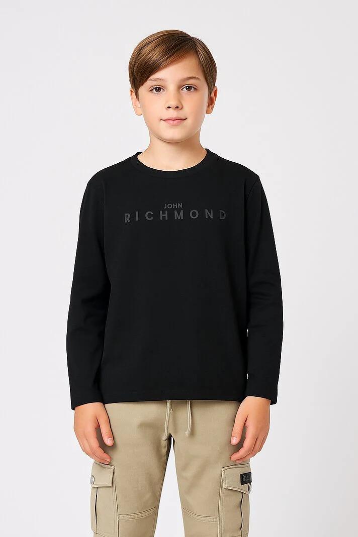John Richmond t-shirt bambino nera manica lunga in cotone RBA25016TS BLACK Richmond kids